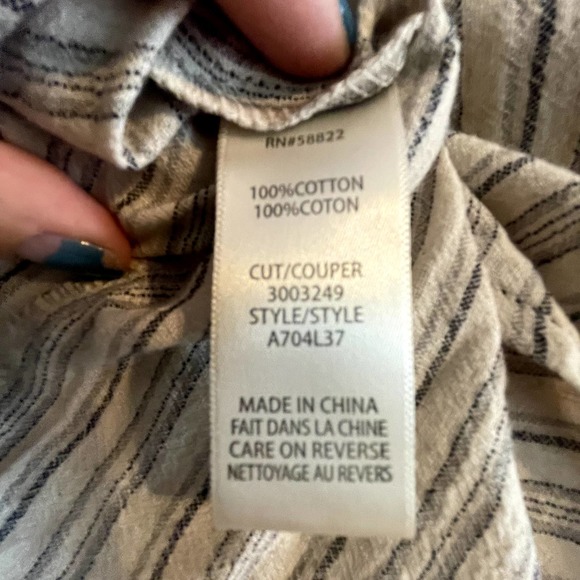 Max Studio NWT Lace Front boho blouse with balloon sleeves size Small - Picture 5 of 5